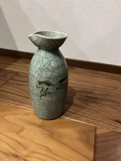 大堀相馬焼　徳利　三彩　馬絵