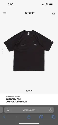 WTAPS x Champion Academy / SS / Cotton - メルカリ