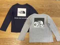 ザ ノースフェイス ロンT キッズ 130 2枚セット バックプリント