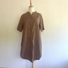 ブラウン 半袖 シャツ