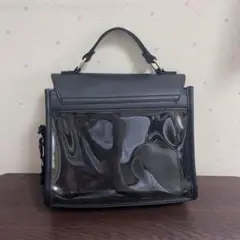 WEGO サッチェルショルダーバッグ 痛バ 痛バッグ 黒 ブラック