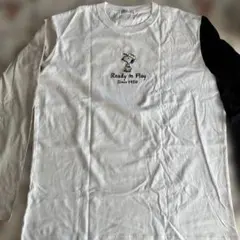 PEANUTS スヌーピー 長袖Tシャツ クレイジーパターン LL
