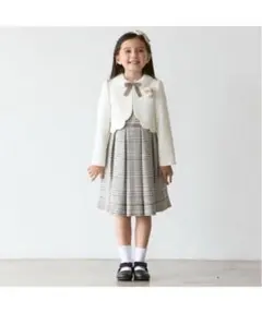 美品！　プティマイン　チェック　セレモニーワンピース