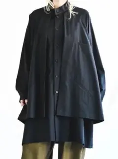 Pau thongvird PA 26SS黒バンドカラーシャツ03ブラック - メルカリ