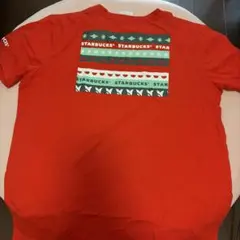 非売品ホリデーStarbucks半袖Tシャツ M レッド