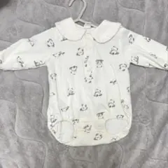 ロンパース パンダ柄ロンパース 80 耳付き ロンパース