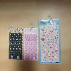 サンリオ　シールセット　ブロックシール　エポキシステッカー　キティちゃん