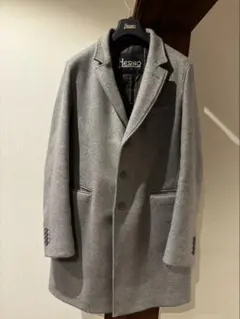 HERNOチェスターコート　ライトグレー