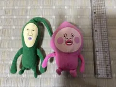 こびとずかん カクレモモジリ、クサマダラオオコビト ぬいぐるみマスコット セット