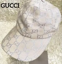 GUCCIグッチ GGラメ ベースボールキャップ M 57cm 帽子 白 CAPのサムネイル
