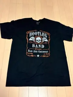 ギルダン BOOTLEG BAND Tシャツ Lサイズ 黒色 ブラック 古着