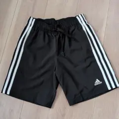 【新品】adidas ハーフパンツ 黒 ジュニア140