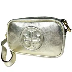 トリーバーチ カメラバッグ ブラック ダブルファスナー ペリーボンベ a849