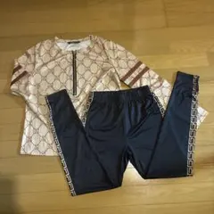 CHICME モノグラム柄 パンツセットアップ M