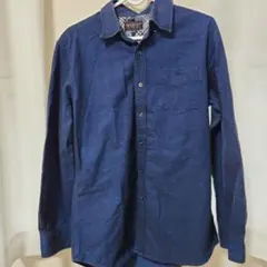 HOLIDAYOUTネイビー 長袖シャツ Lサイズ　メンズ