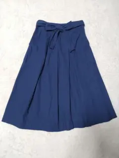 zucca ズッカ コットンタックフレアスカート リボン ブルーのサムネイル