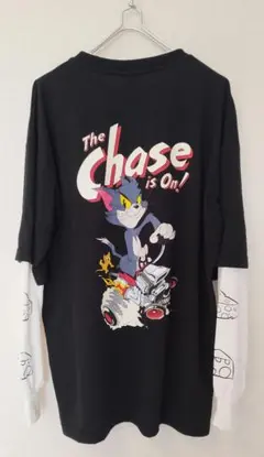トムとジェリー フェイクレイヤード ロングＴシャツ