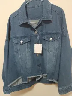 デニムジャケット Mサイズ フリンジヘム
