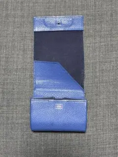 PORTER レザー 二つ折り財布 小銭入れなし 札・カード専用 ブルー
