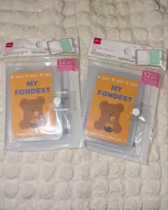 DAISO PVCカバーカードホルダーくま 2個