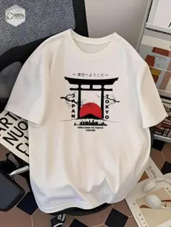 東京 鳥居 Tシャツ 宇宙デザイン