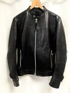 green label relaxing シングルライダース本革