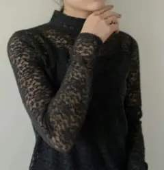 起毛レースインナー　ブラック　М