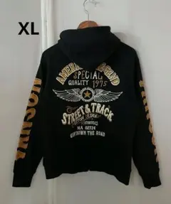 バンソンvanson✖︎ウイングスターデザイン ジップアップパーカー フーディ