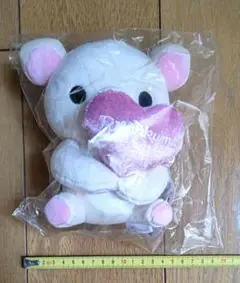 コリラックマ 卓上 ぬいぐるみ ハート型クッション付き 約20cm