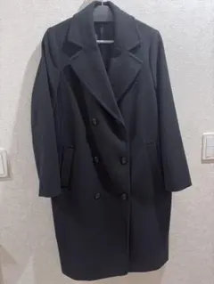 GU ウールブレンドダブルブレストコート