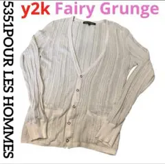 y2k archive"5351POUR LES HOMMES" ラメ入りカーデ