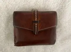 ブラウンレザー二つ折り財布