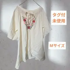 ★新品　 半袖チュニック レース刺繍　Mサイズ