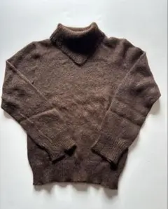 【11/19まで】アニエスベー ブラウン タートルニット　モヘヤ