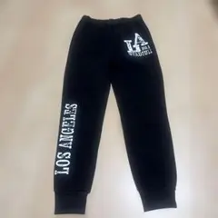 LAプリント ブラック ジョガーパンツ 140