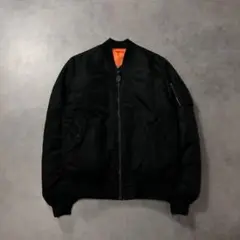 GQ3515◇ALPHA ： MA-１ フライトジャケット◇L ◇ブラック系