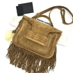 極美品 ピエールアルディ 2way ショルダーバッグ フリンジ スエード 茶のサムネイル
