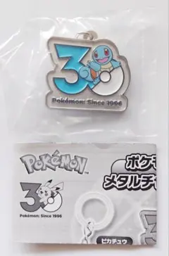 ポケモン pokemon 30周年 メタルチャーム マスコット ゼニガメ
