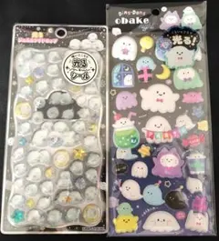 光るジュエルプチドロップ(シマエナガ)　光るおばけシール