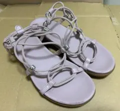 ヒールミー　薄ピンクサンダル　ヒールほぼなし　Lサイズのサムネイル