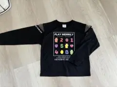 グミキャラクター長袖カットソー 黒