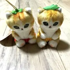 【お値引き中！】モフサンド　フルーツにゃん　マスコットぬいぐるみ2個セット