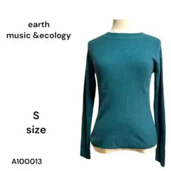★美品★earthmusic&ecology 長袖 ニット リブ S セーター