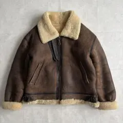 type B-3 羊革 本革 ムートンフライトジャケット ボア L ブラウン