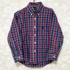 【美品】ラルフローレン Ralph Lauren 長袖シャツ チェック柄 110