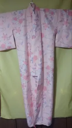 桃色 花柄 振袖 訳あり シワ&シミ有り(準ダメージ品)