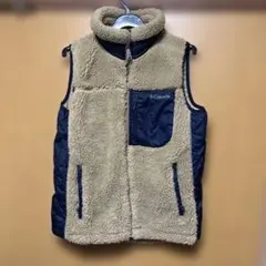 Columbiaコロンビアフリースベスト M ベージュ/ネイビー美品ユニセックス