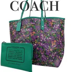 COACH コーチ トートバッグ ショルダーバッグ 肩掛け リバーシブル　総柄