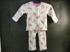 未使用 腹巻付 フリース パジャマ 90cm クマ キッズ 上下 セット