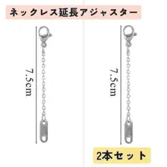 【新品未使用品】延長アジャスターチェーン　2本セット　ネックレス　サイズ調整